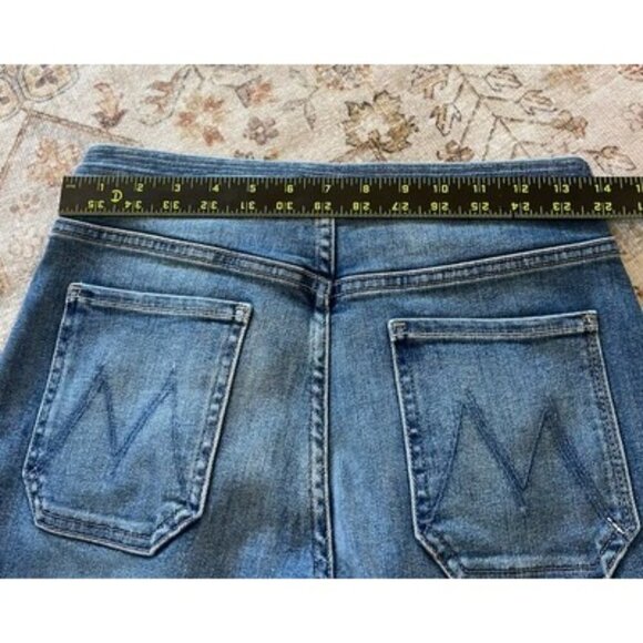 Mother The Tie Patch Rambler Jean Hop On Hop Off Jeans Womens Size 29 Stretch - Picture 7 of 10